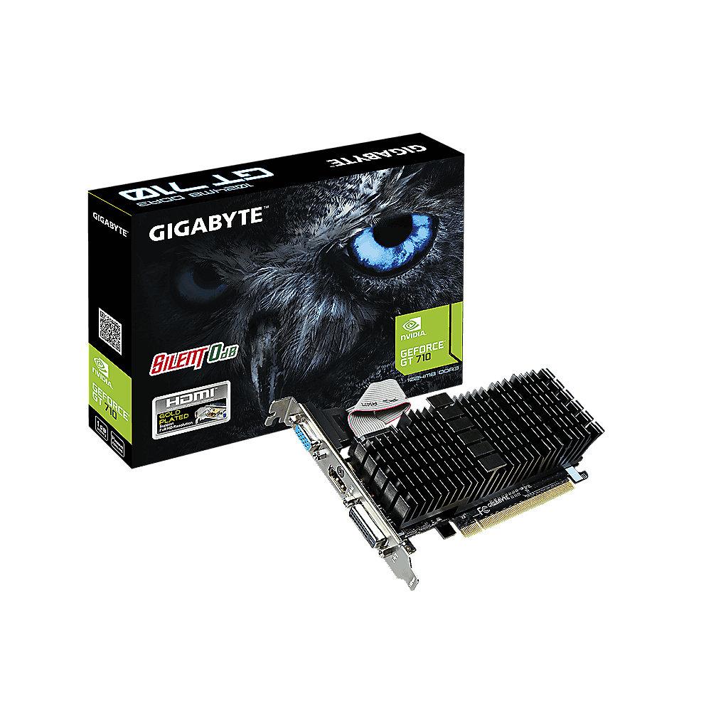 Gigabyte GeForce GT 710 1GB DDR3 DVI/HDMI/VGA passiv Low Profile Grafikkarte