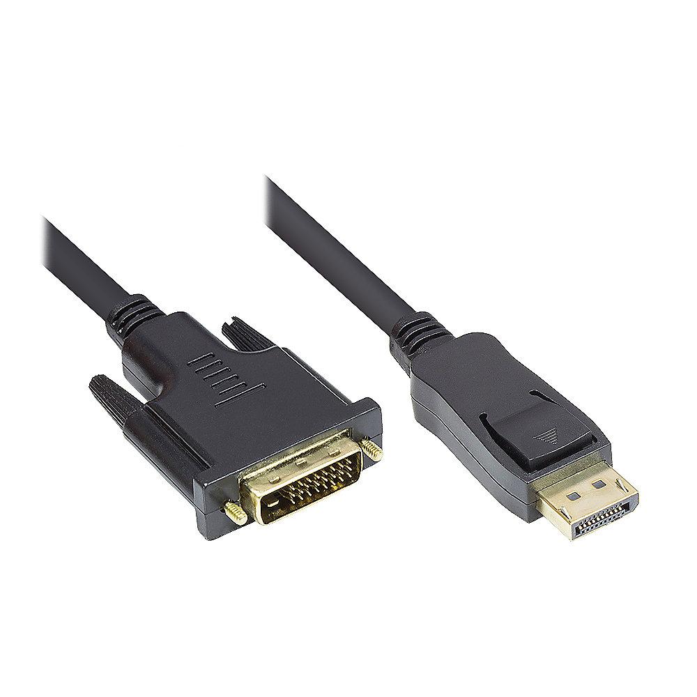 Good Connections Anschlusskabel 2m DisplayPort zu DVI-D schwarz, Good, Connections, Anschlusskabel, 2m, DisplayPort, DVI-D, schwarz