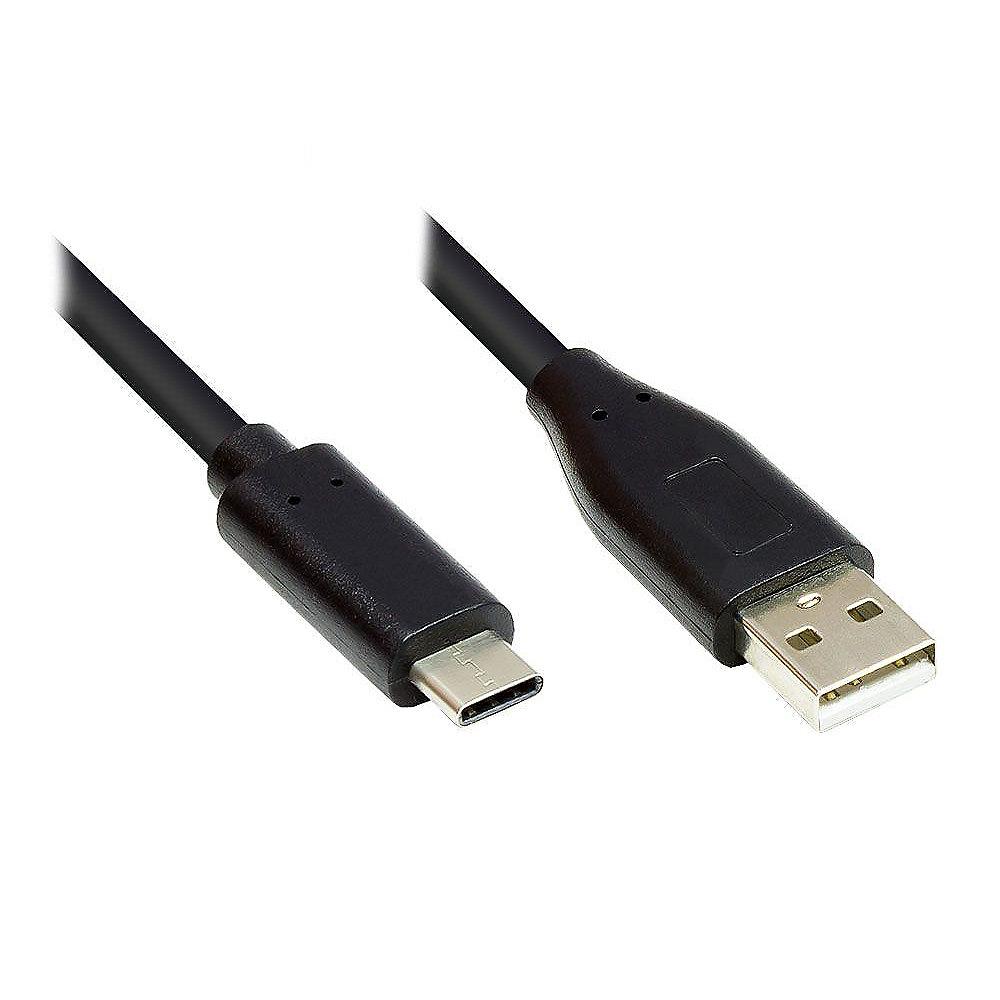 Good Connections Anschlusskabel 5m USB 2.0 USB-C zu USB 2.0 A schwarz