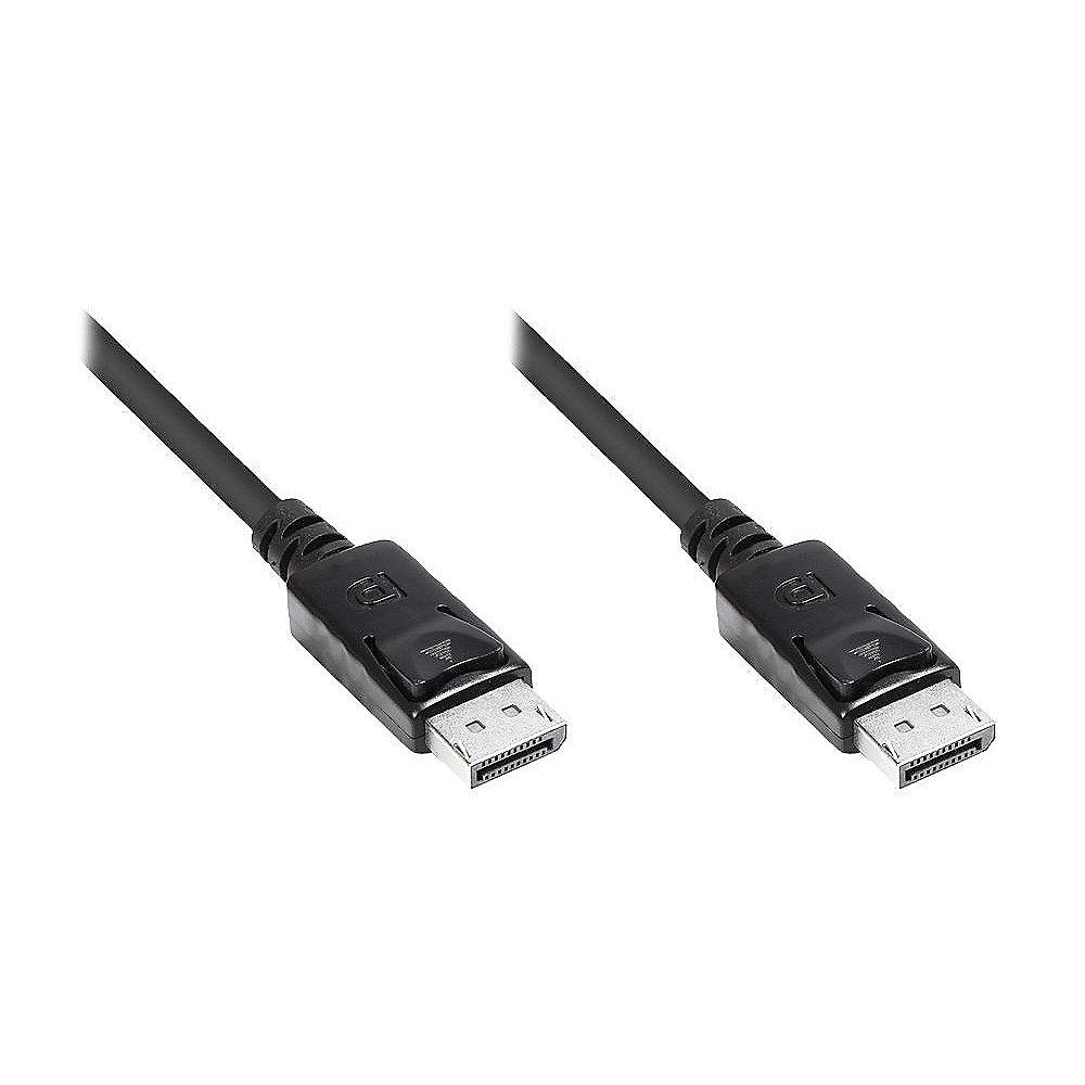 Good Connections DisplayPort 1.2 Anschlusskabel 3m Verriegelungsschutz schwarz
