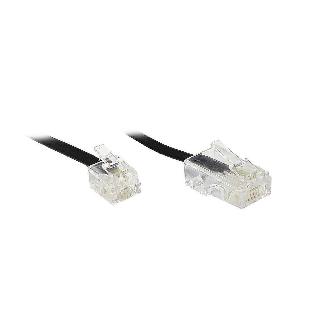 Good Connections DSL Modem Kabel 15m RJ11 zu RJ45 schwarz, Good, Connections, DSL, Modem, Kabel, 15m, RJ11, RJ45, schwarz