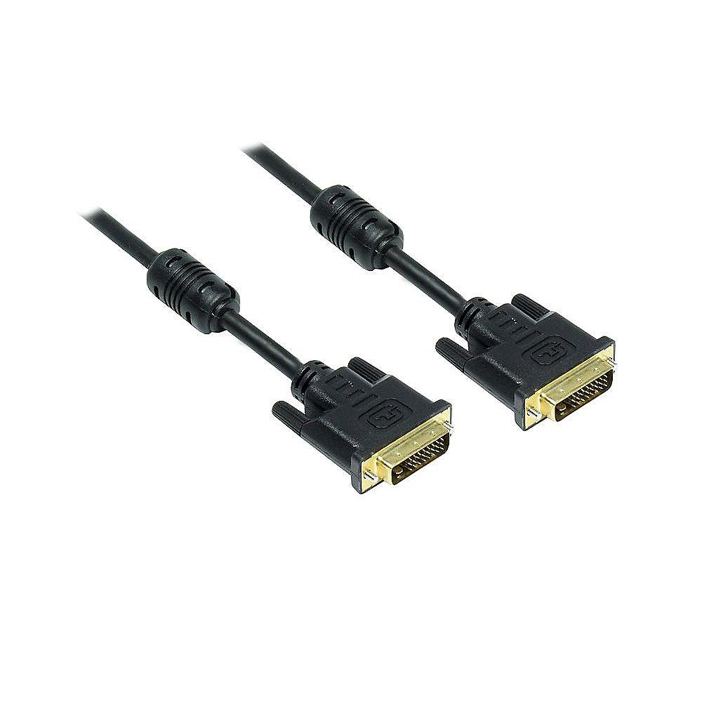 Good Connections DVI-D Kabel 5m 24 1 St./St. Dual Link mit Ferritkern schwarz, Good, Connections, DVI-D, Kabel, 5m, 24, 1, St./St., Dual, Link, Ferritkern, schwarz