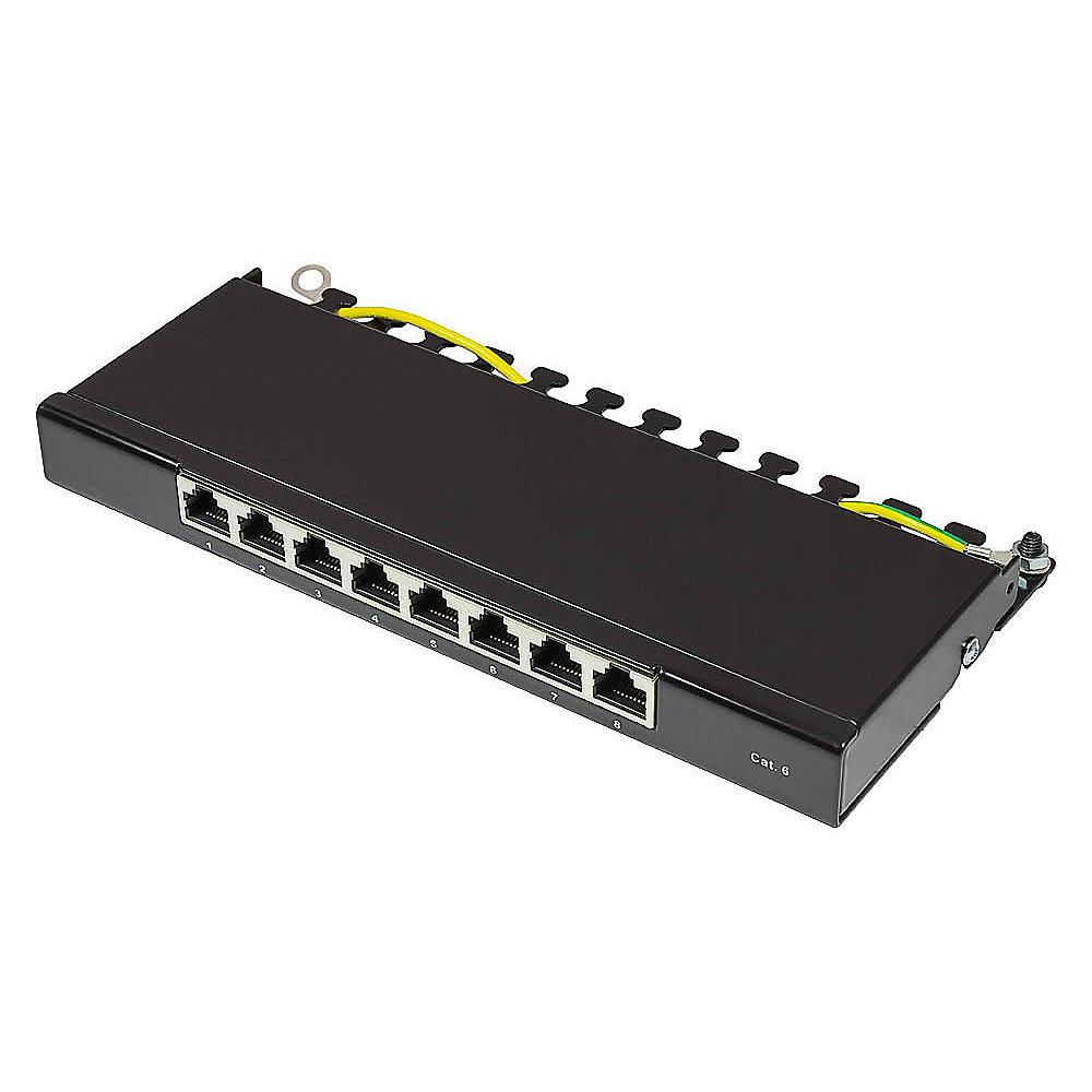 Good Connections Patch Panel Desktop CAT6 geschirmt STP 8-Port tiefschwarz