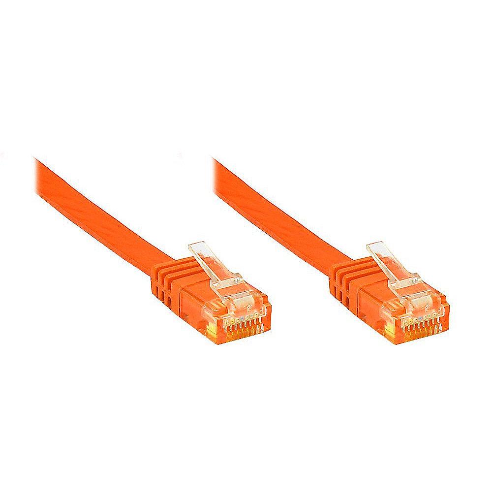 Good Connections Patchkabel Cat. 6 ungeschirmt Flachkabel orange 5,0m