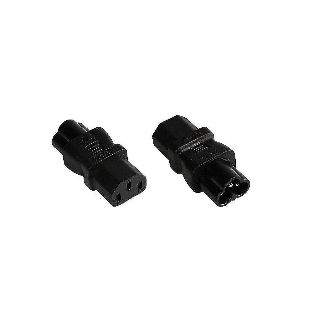 Good Connections Stromadapter Kaltgerätebuchse C13 an Kleeblatt St. C6 schwarz