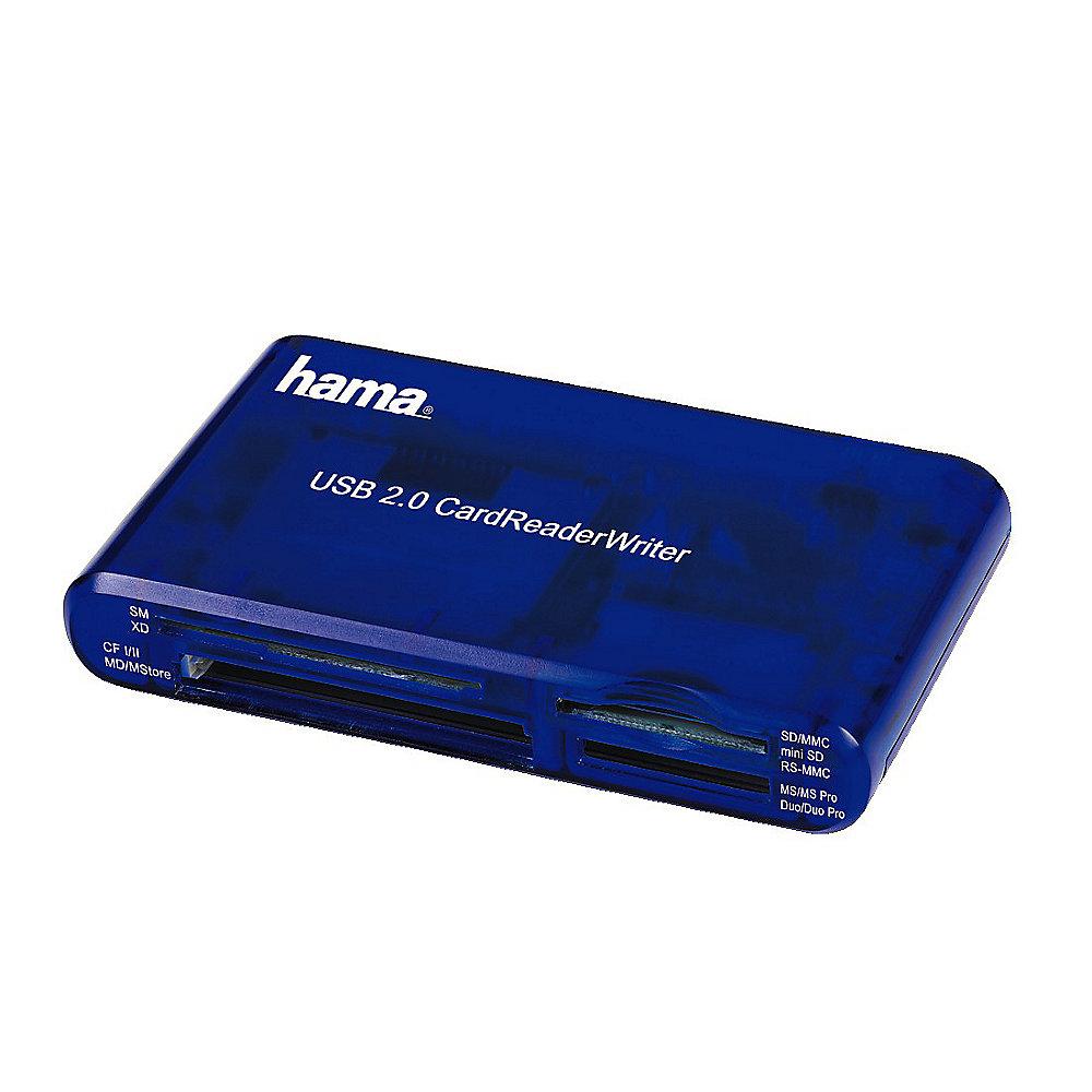 Hama USB 2.0 Multikartenleser "35in1" SD/CF/MS/xD/SM blau