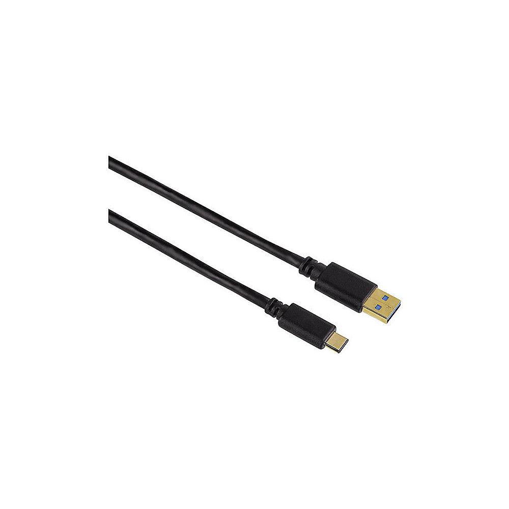 Hama USB 3.1 Kabel 1,8m Typ-C zu Typ-A Gen1 St./St. schwarz