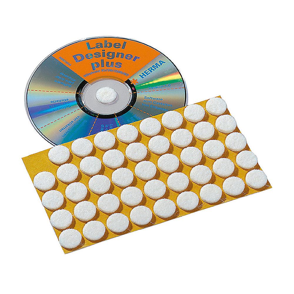 HERMA 2015 CD-Fixierungspunkte Ø 15 mm weiß Filz 90 St.