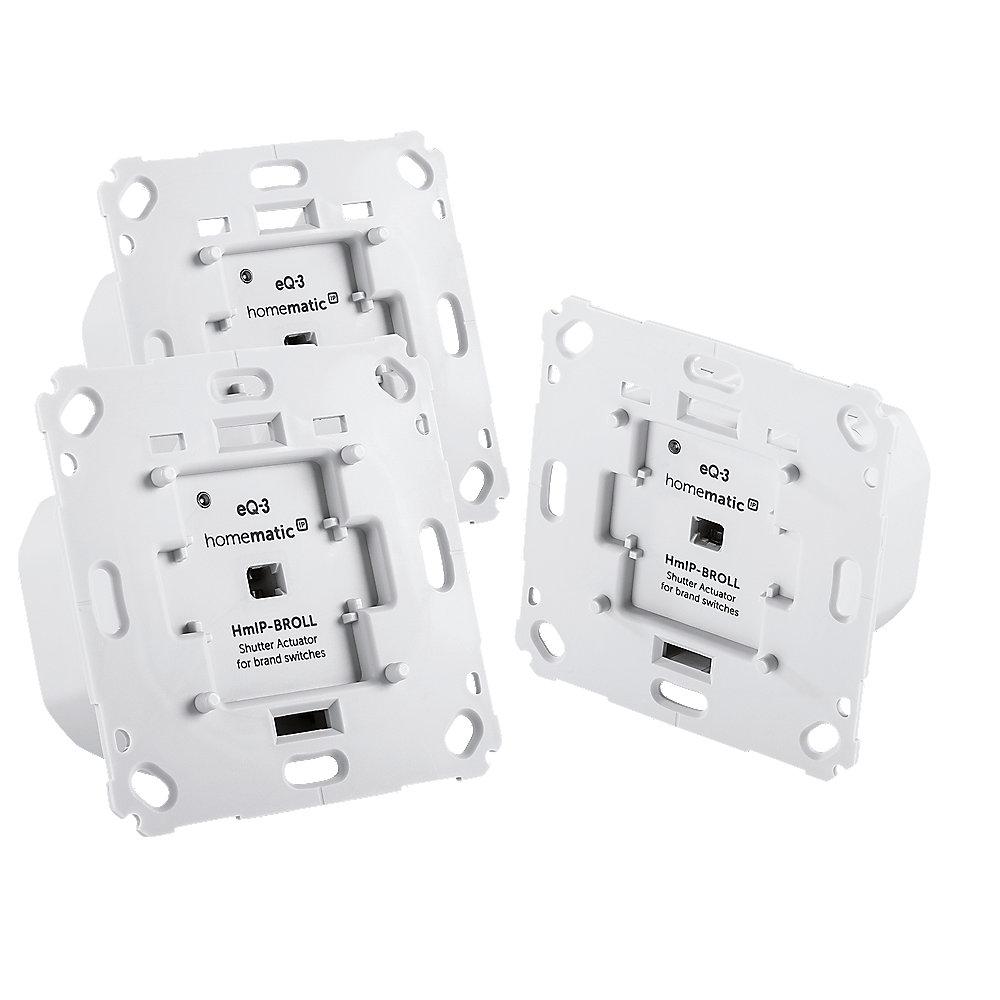 Homematic IP 3er Set Rollladenaktor für Markenschalter - Unterputz HmIP-BROLL