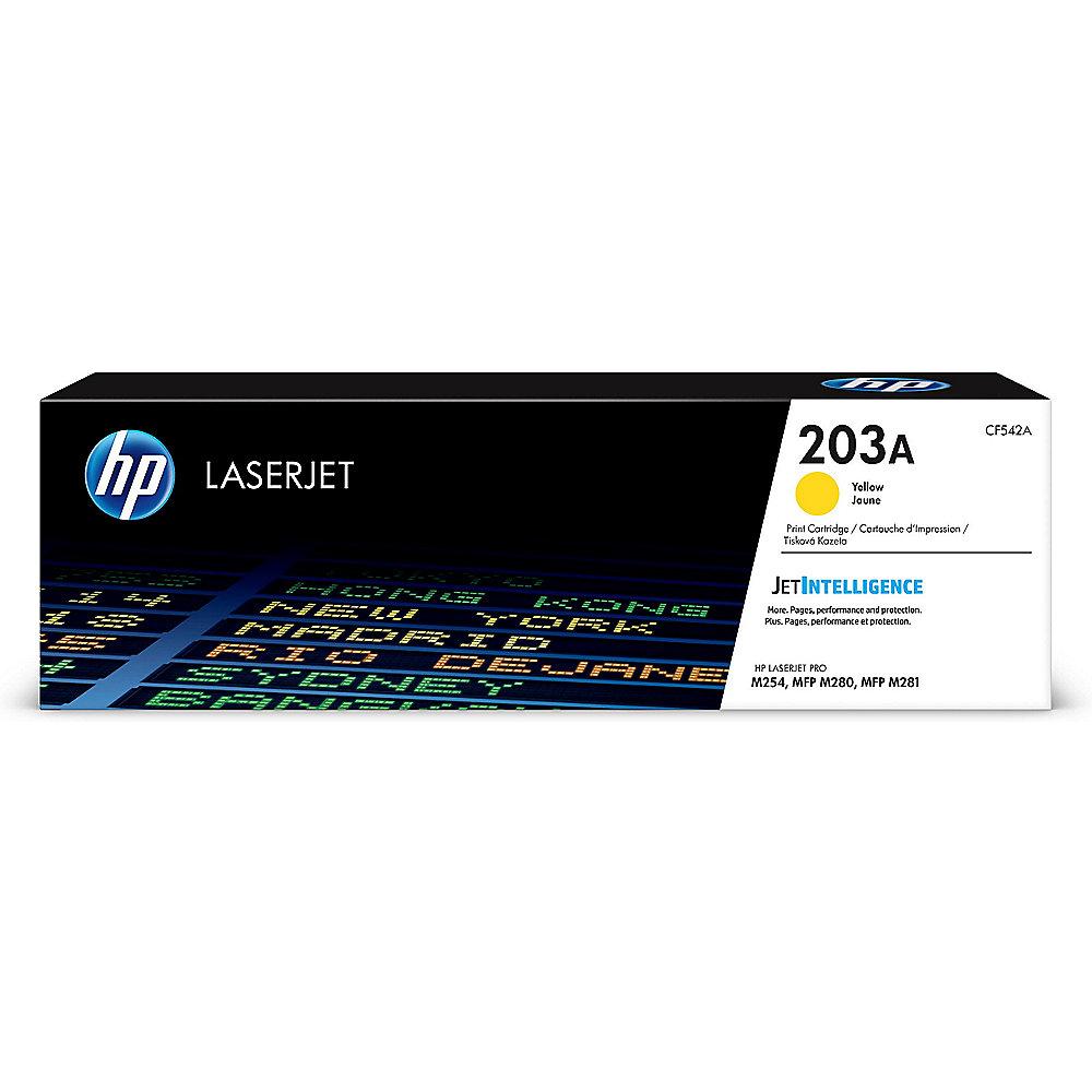 HP 203A Original Tonerpatrone Gelb ca. 1.300 Seiten CF542A