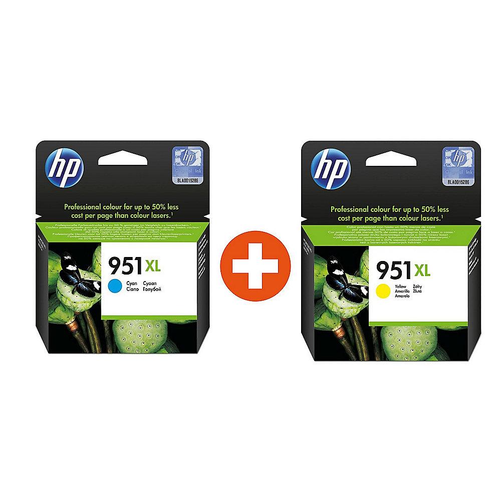 HP 951XL Original Druckerpatrone Cyan (CN046AE)   Gelb (CN048AE)