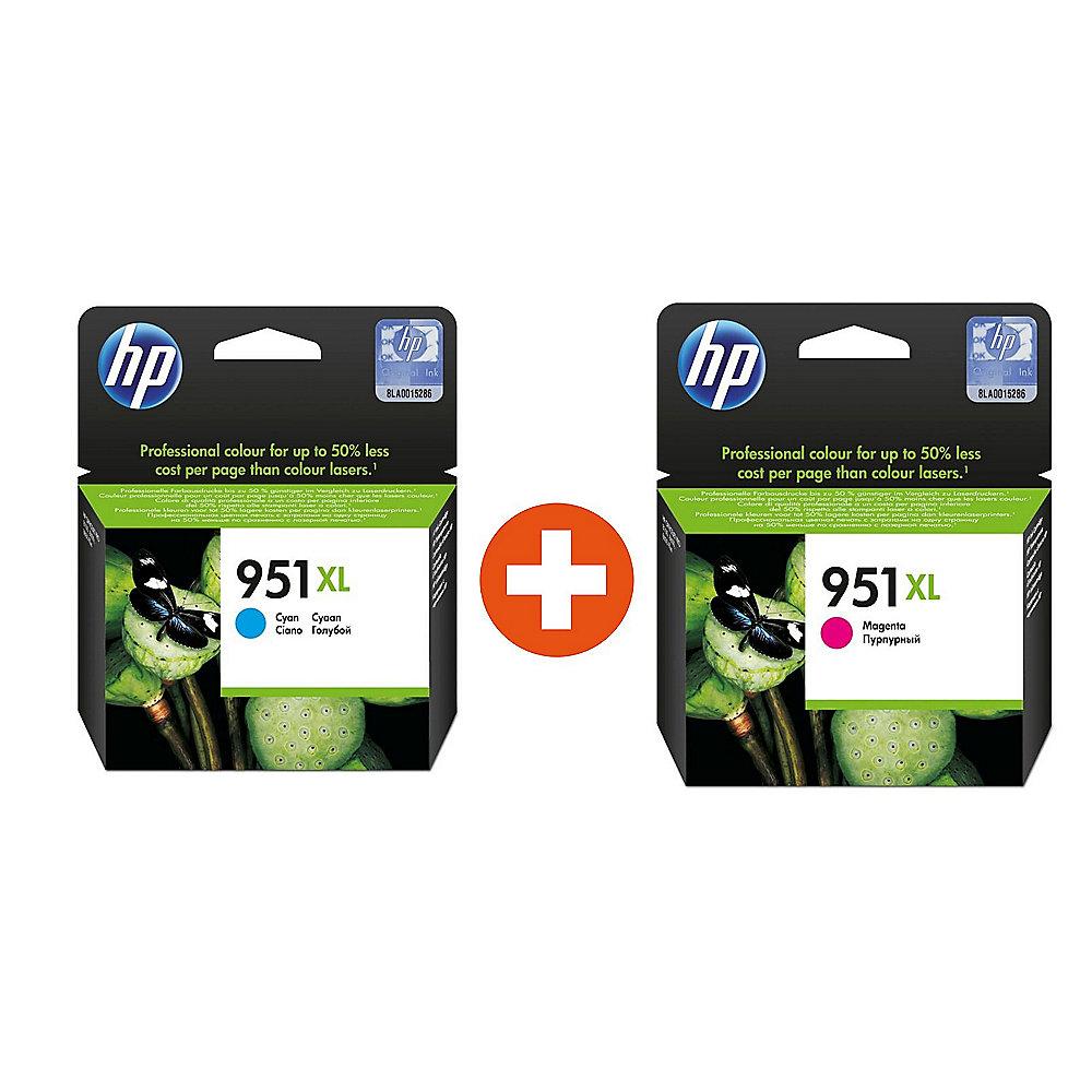 HP 951XL Original Druckerpatrone Cyan (CN046AE)   Magenta (CN047AE)