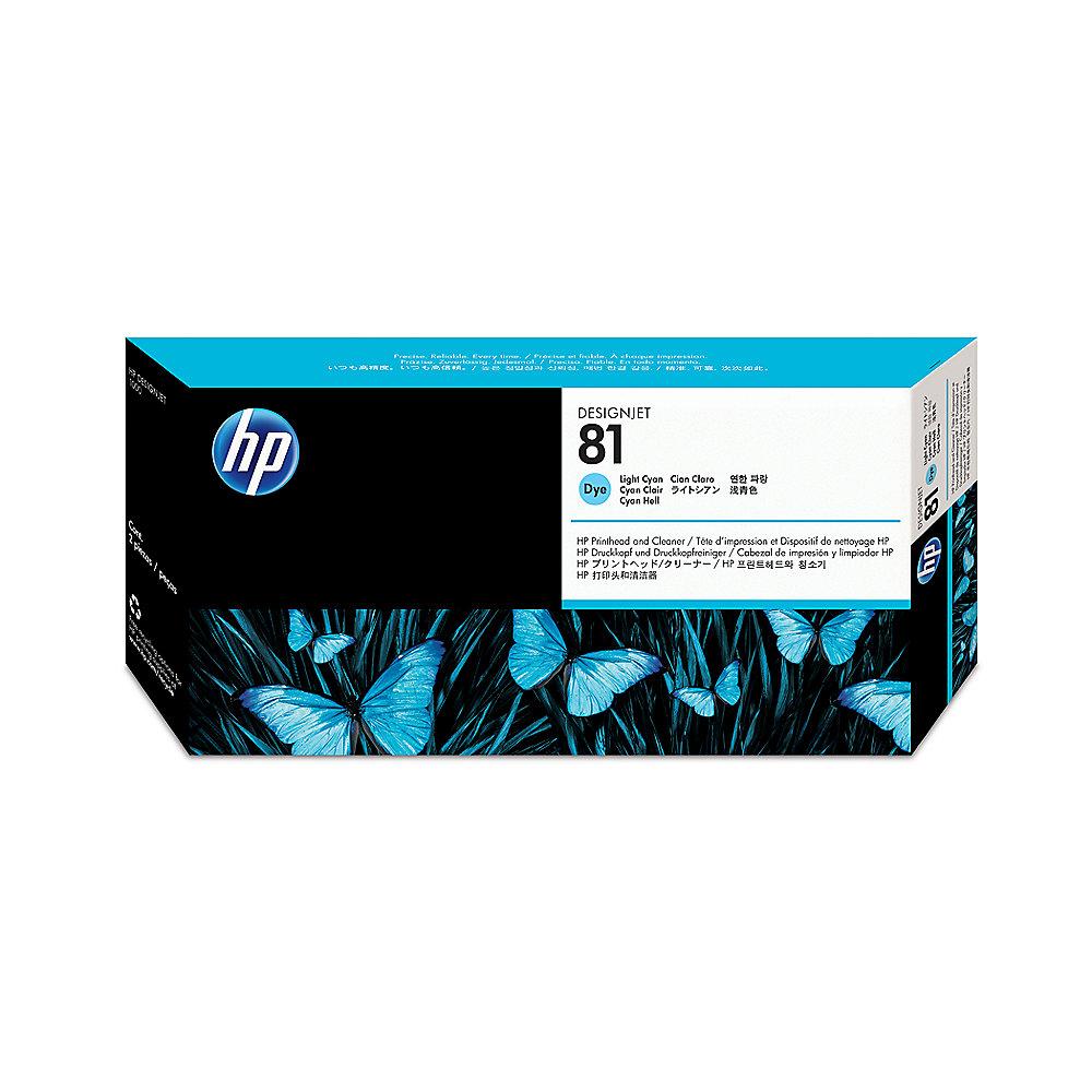 HP C4954A Original Druckkopf 81 hell cyan   Reiniger