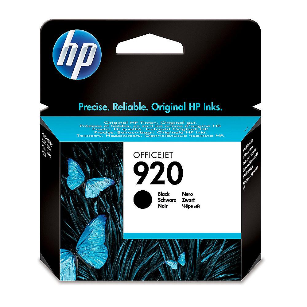 HP CD971AE Original Druckerpatrone 920 Schwarz für ca. 420 Seiten