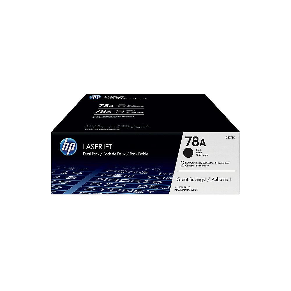 HP CE278AD 2x Original Tonerkassette 78 schwarz