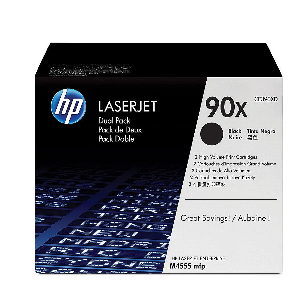 HP CE390XD 2x Original Tonerkassette 90X schwarz mit hoher Kapazität