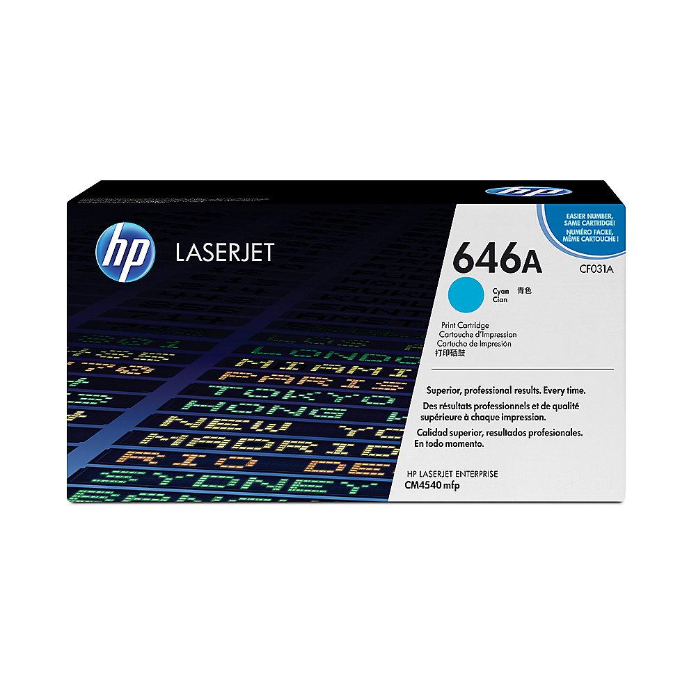 HP CF031A Original Tonerkassette 646A cyan