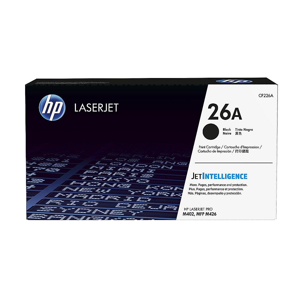 HP CF226A Original Tonerkassette 26A Schwarz für ca. 3.100 Seiten