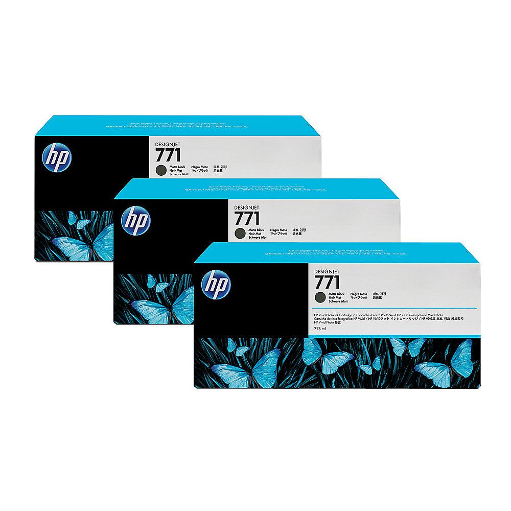 HP CR250A 3x Original Druckerpatrone 771 mattschwarz