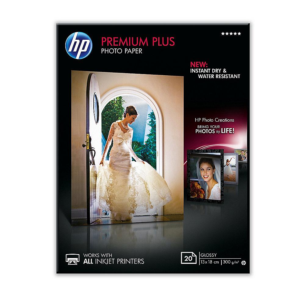 HP CR676A Premium Plus Fotopapier glänzend, 20 Blatt, 13 x 18 cm, 300g/qm