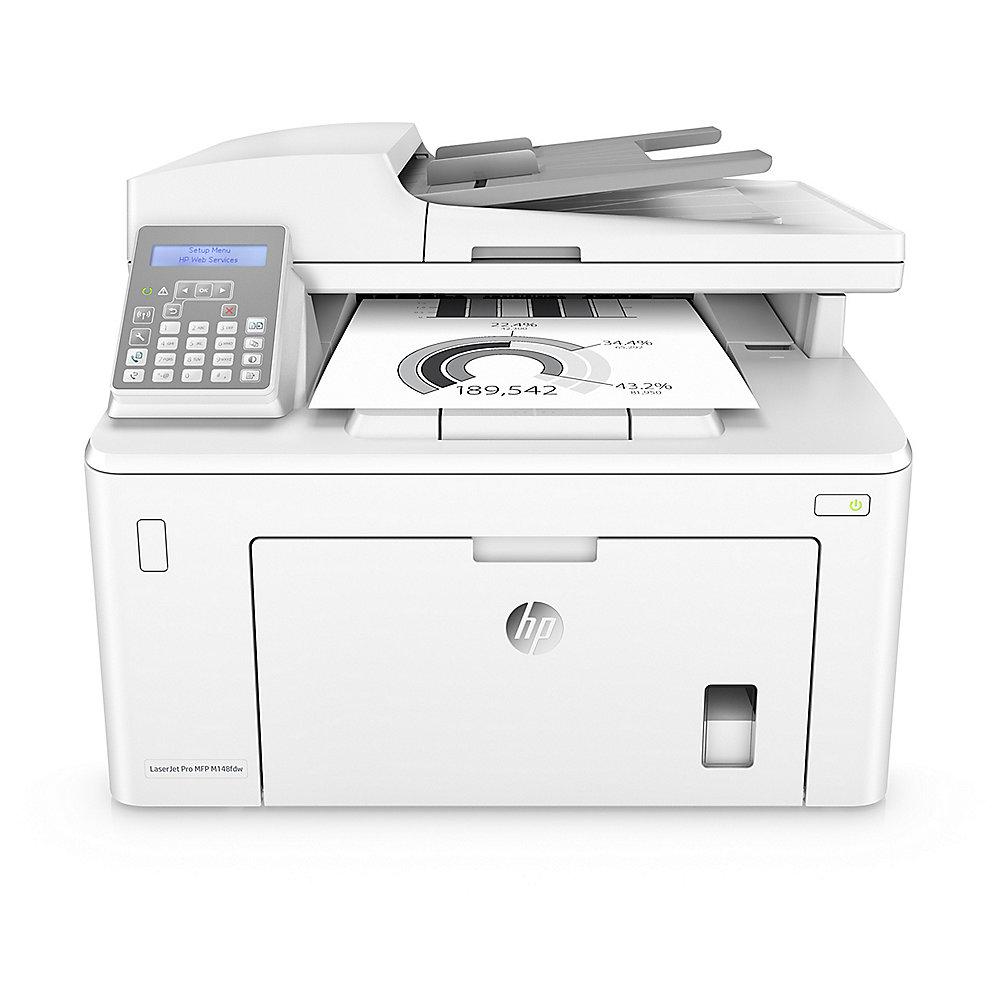 HP LaserJet Pro MFP M148fdw S/W-Laserdrucker Scanner Kopierer Fax LAN WLAN, HP, LaserJet, Pro, MFP, M148fdw, S/W-Laserdrucker, Scanner, Kopierer, Fax, LAN, WLAN