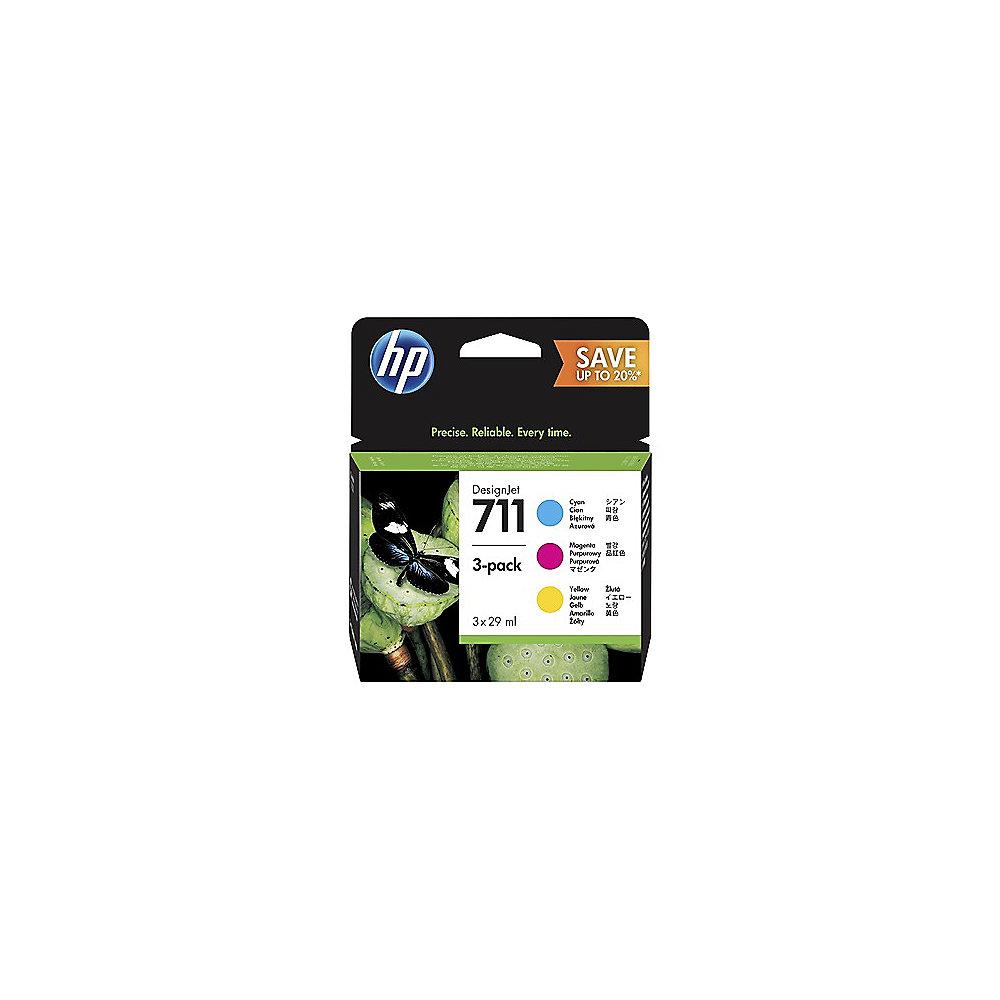 HP P2V32A original Druckerpatrone 711 3er-Pack CMY DesignJet T120/520