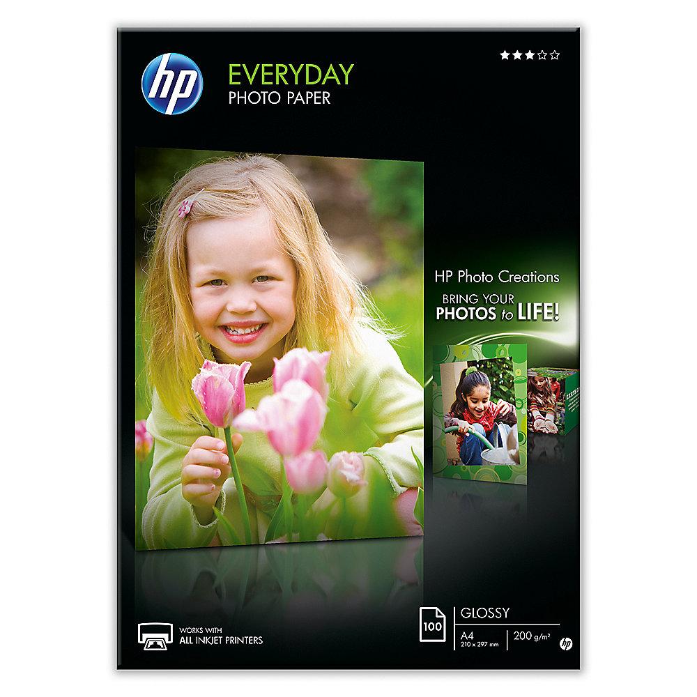HP Q2510A Standard Fotopapier glänzend, 100 Blatt, DIN A4, 200 g/qm