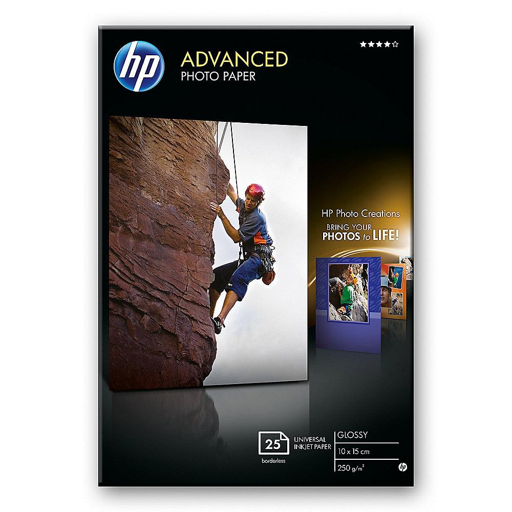 HP Q8691A Advanced Fotopapier, glänzend, 25 Blatt, 10x15cm, 250 g/qm