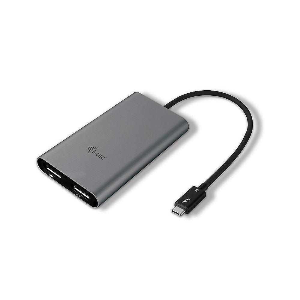 i-tec Thunderbolt3 zu Dual Display Port Video Adapter grau 1x5K oder 2x4K