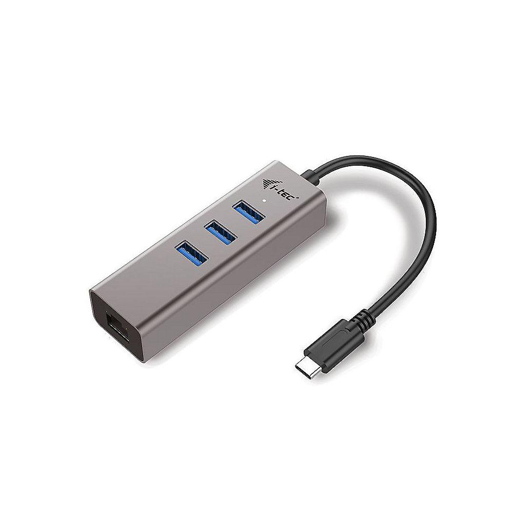 i-tec USB 3.0 Metal HUB 3 Port mit Gigabit LAN Adapter, i-tec, USB, 3.0, Metal, HUB, 3, Port, Gigabit, LAN, Adapter