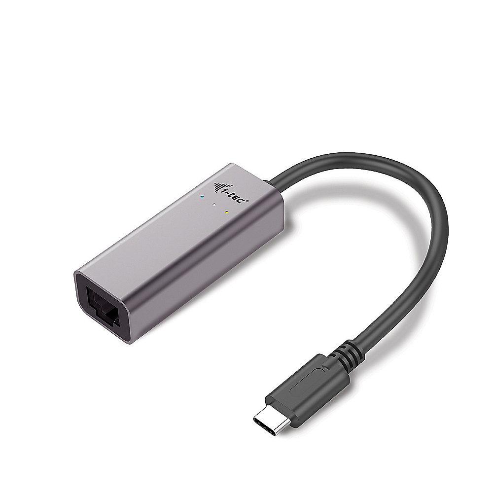 i-tec USB 3.1 Netzwerk Adapter 0,28m Typ-C zu Gigabit-Ethernet TB3 St./Bu. grau, i-tec, USB, 3.1, Netzwerk, Adapter, 0,28m, Typ-C, Gigabit-Ethernet, TB3, St./Bu., grau
