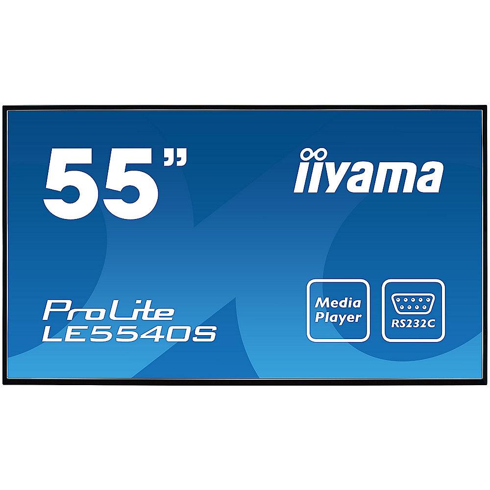 Iiyama ProLite LE5540S-B1 139cm(55zoll)FullHD Großformat-Display, USB Mediaplay