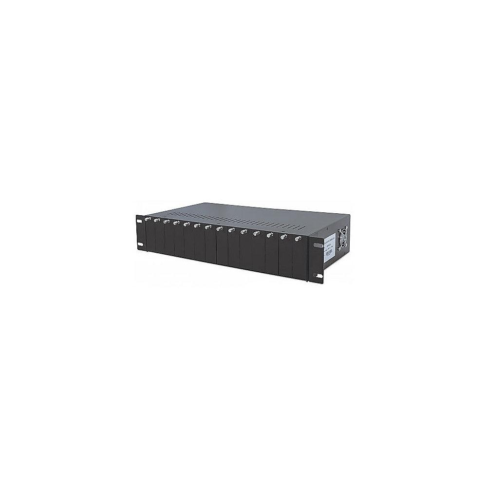 Intellinet 14-Slot Medienkonvertergehäuse, 19"-Rackmount 2HE