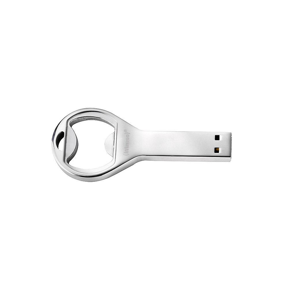 Intenso 16GB 3in1 Line USB Stick Flaschenöffner Schlüsselanhänger Design Metall