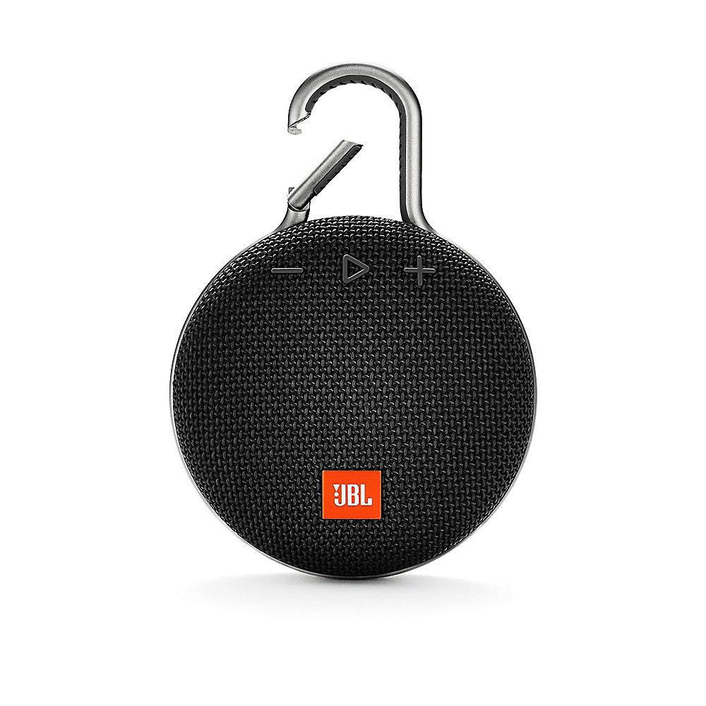 JBL Clip 3 Black Tragbarer Bluetooth-Lautsprecher Schwarz wasserdicht nach IPX7