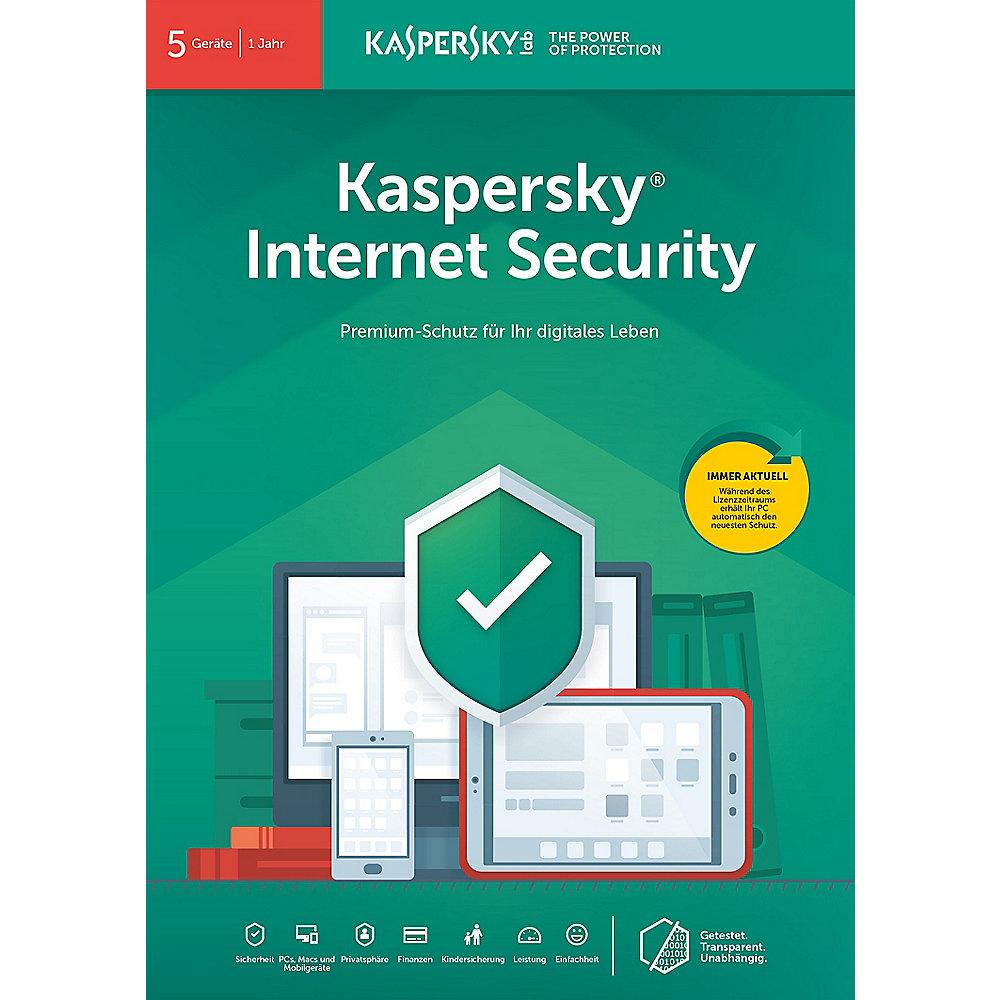 Kaspersky Internet Security 5Geräte 1Jahr FFP / Produkt Key