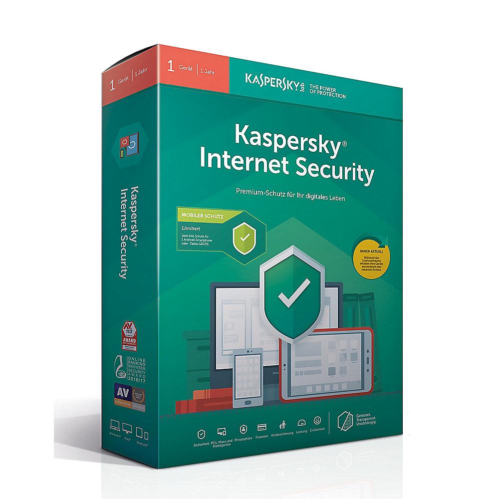 Kaspersky Internet Security   Android Security 1Gerät 1Jahr Minibox