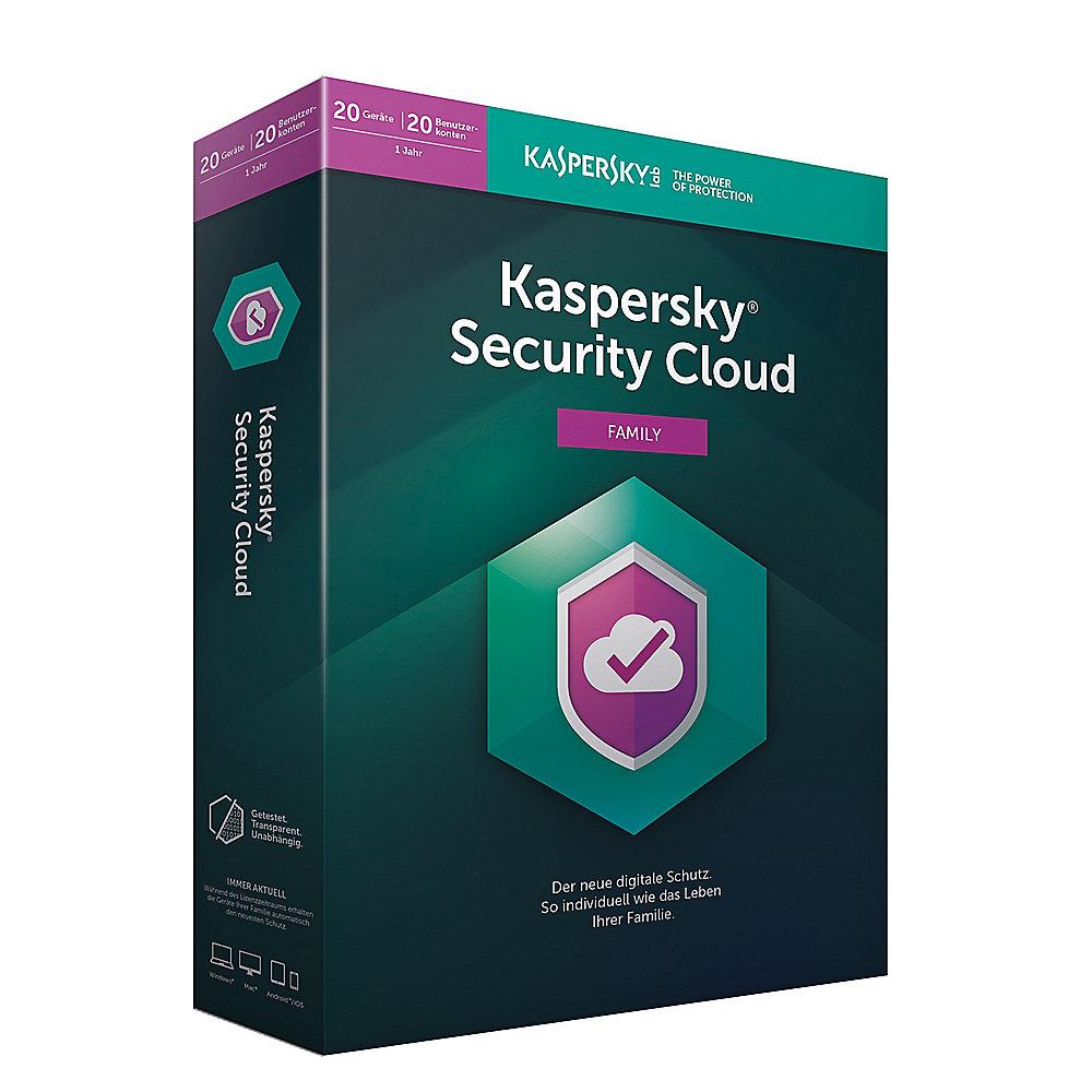 Kaspersky Security Cloud Personal Edition 2019 20Geräte 20User 1Jahr Minibox