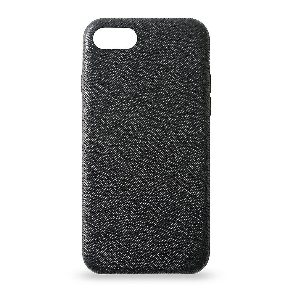 KMP Leder Case für iPhone 8, schwarz