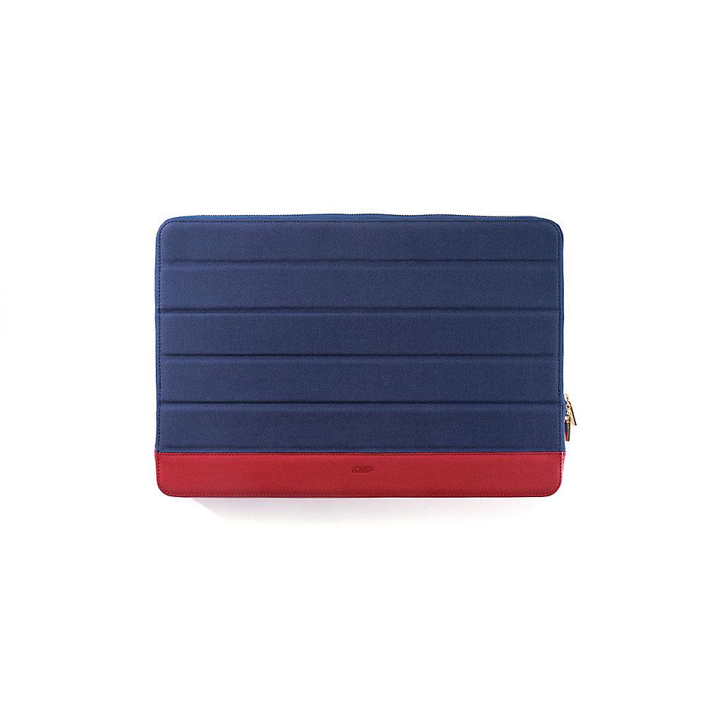 KMP Protective Sleeve für MacBook / Pro / Air und iPad Pro 12.9, blau-rot