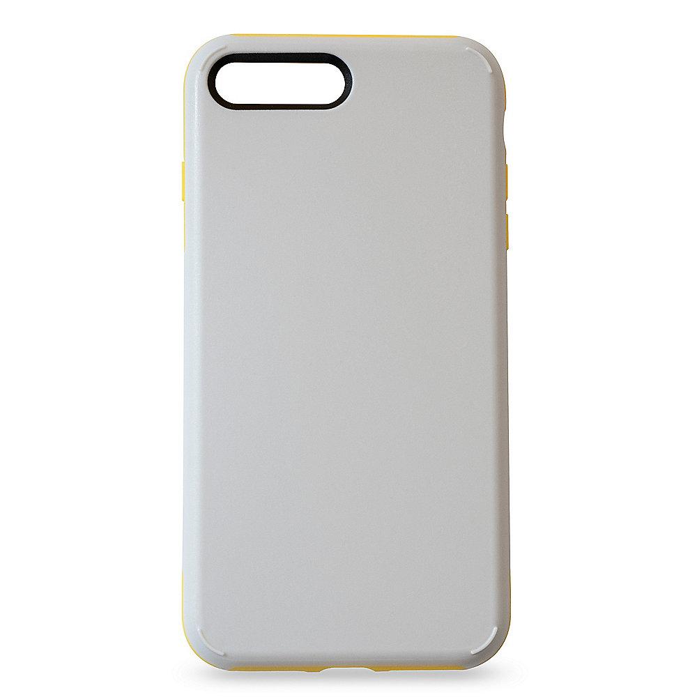 KMP Sporty Case für iPhone 8 Plus, grau/gelb