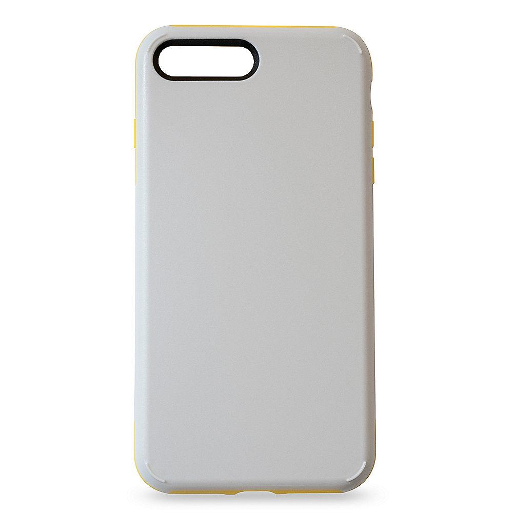 KMP Sporty Case für iPhone 8 Plus, grau/gelb, KMP, Sporty, Case, iPhone, 8, Plus, grau/gelb