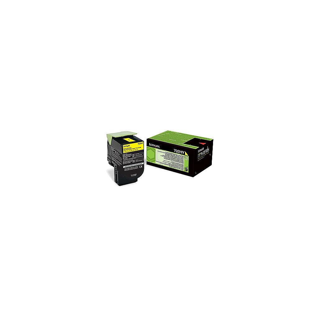 Lexmark 702HY Rückgabe-Toner Gelb für ca. 3.000 Seiten