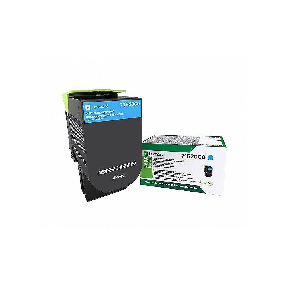Lexmark 71B20C0 Rückgabe-Tonerkasette Cyan 2.300 Seiten
