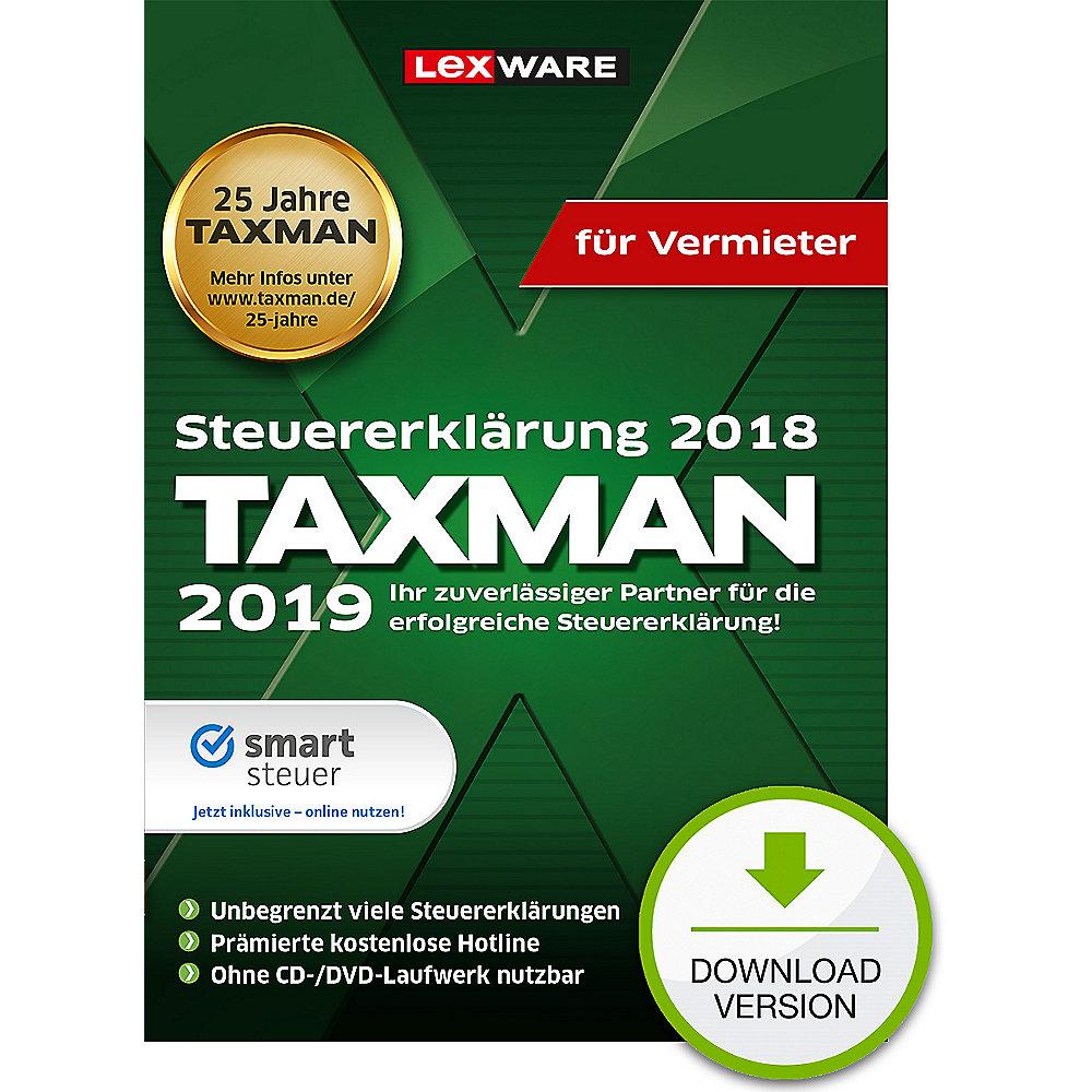 Lexware TAXMAN für Vermieter 2019 ESD, Lexware, TAXMAN, Vermieter, 2019, ESD