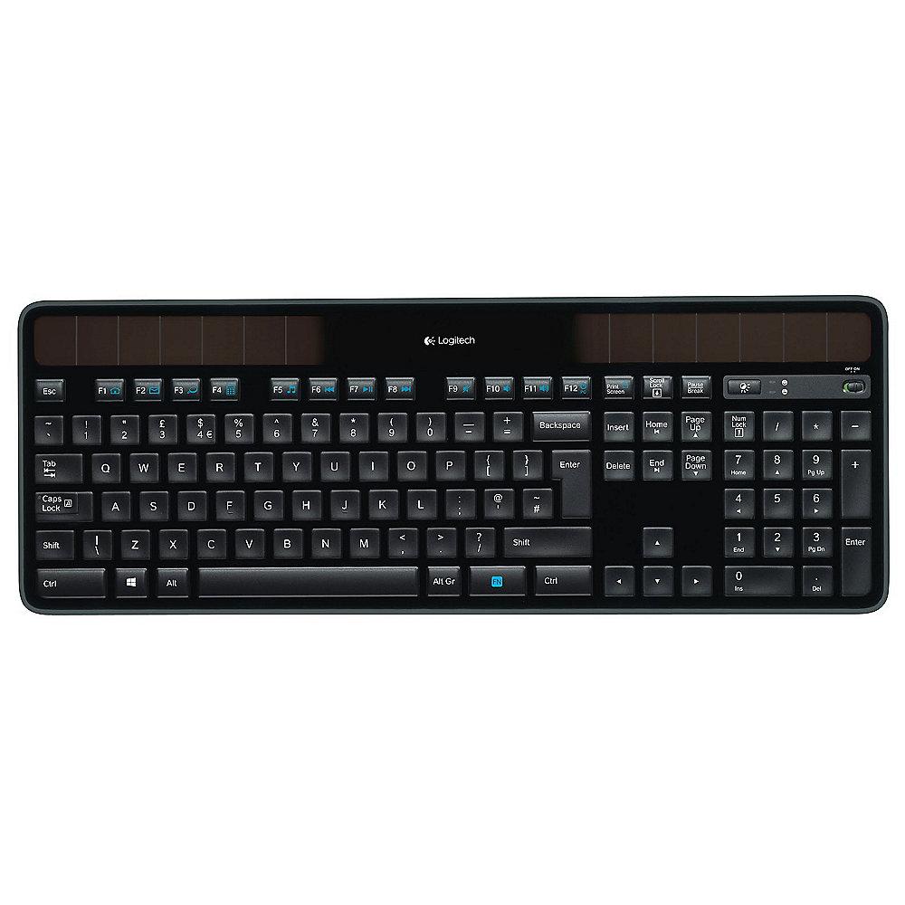 Logitech K750 Kabellose Solar Tastatur Schwarz 920-002916