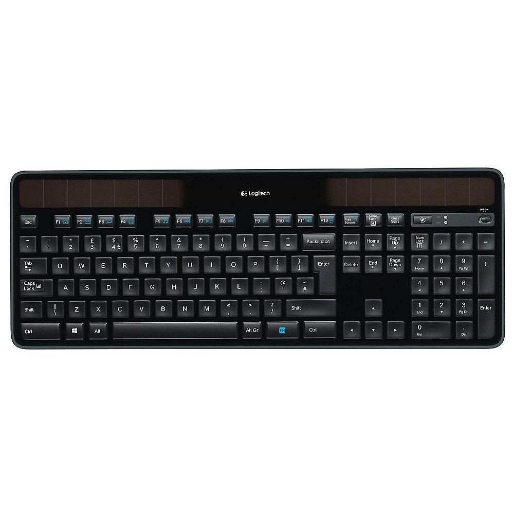 Logitech K750 Kabellose Solar Tastatur Schwarz 920-002916, Logitech, K750, Kabellose, Solar, Tastatur, Schwarz, 920-002916