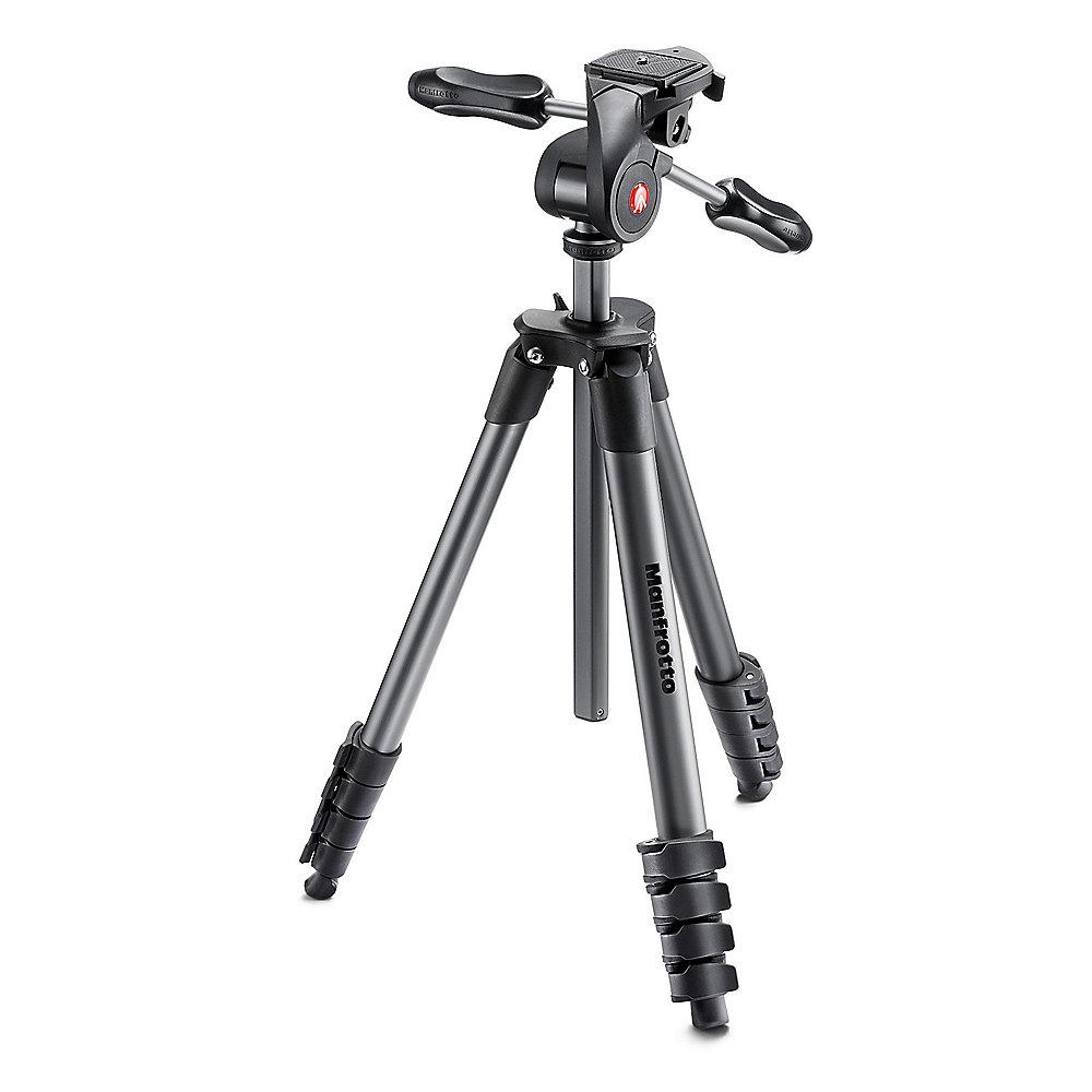 Manfrotto Compact Advanced Stativ-Set mit 3Wege-Neiger   Tasche