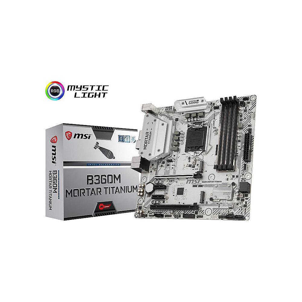 MSI B360M Mortar Titanium mATX Mainboard Sockel 1151 (Coffee Lake)