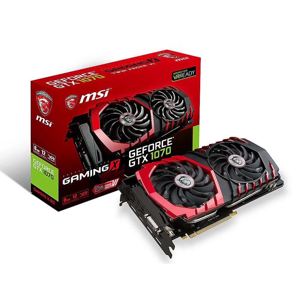 MSI GeForce GTX 1070 Gaming X TwinFrozr VI 8GB GDDR5 Grafikkarte DVI/HDMI/3xDP